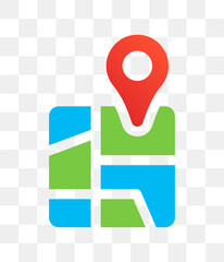 Location map with red pin, label, marker, sign vector illustration.