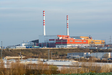 Fototapeta na wymiar Nuclear power plant. Power station. Nuclear energy. Mochovce. Slovakia.