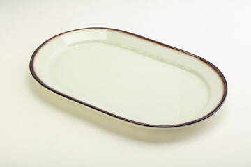 White empty plate for serving