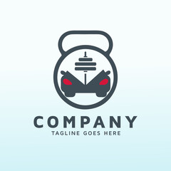 cars fitness logo vector design template