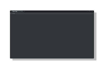 Fototapeta premium Modern Dark Mode Browser Simple web browser concept