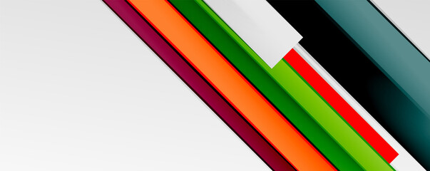 Multicolored lines background. Design template for business or technology presentations, internet posters or web brochure covers