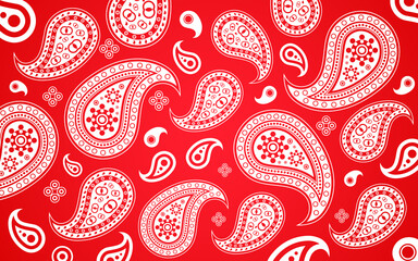 Paisley Print Red Bandana Concept Style