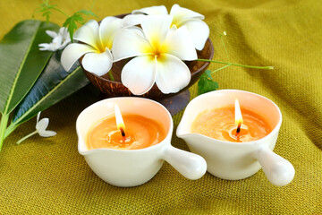 Candle for  massage.