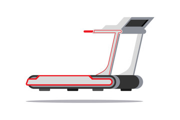 Treadmill runner equipment Illustration Vector