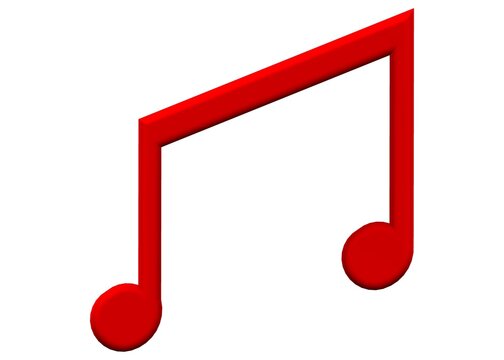 red music note