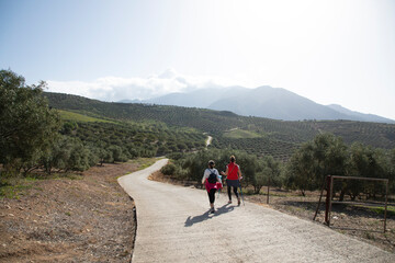 Hiking in the mountains in Spain 