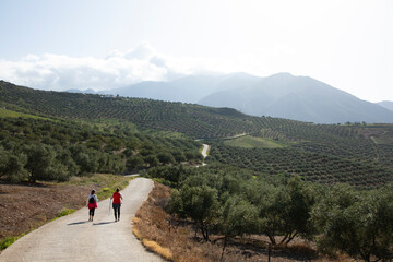 Hiking in the mountains in Spain 