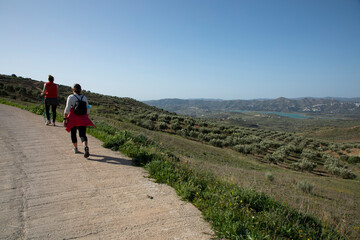 Hiking in the mountains in Spain 
