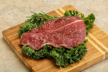 Raw beef steak for grill