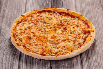 Italian traditional Pizza Margarita with cheese