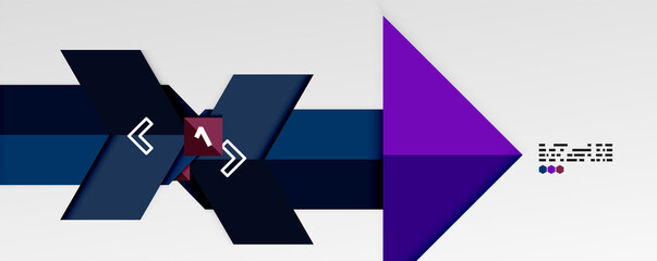 Shiny color triangles and geometric shapes vector abstract background