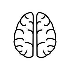 brain icon line style vector