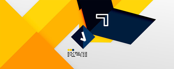 Shiny color triangles and geometric shapes vector abstract background