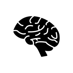 brain icon solid style vector