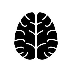 brain icon solid style vector