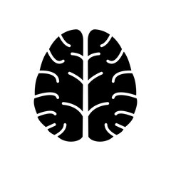 brain icon solid style vector