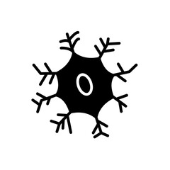 neuron icon solid style vector for your web, mobile app logo UI design