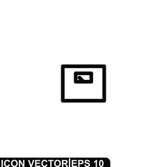 Simple Icon Scales Vector Illustration Design. Outline Style, Black Solid Color.