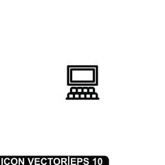 Simple Icon Cinema Vector Illustration Design. Outline Style, Black Solid Color.