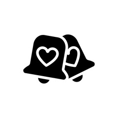 bell love icon line style vector for your design elements