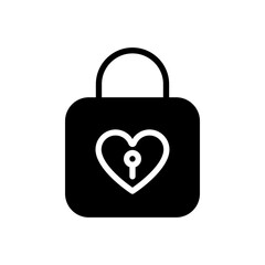 lock wedding icon solid style vector for your design elment