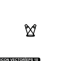 Simple Icon Lighting Vector Illustration Design. Outline Style, Black Solid Color.