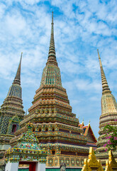 Fototapeta na wymiar BANGKOK, THAILAND - January 19,2019: View of Royal Grand Palace in Bangkok. Royal Grand Palace is famous destination in Bangkok.