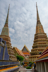Fototapeta premium BANGKOK, THAILAND - January 19,2019: View of Royal Grand Palace in Bangkok. Royal Grand Palace is famous destination in Bangkok.