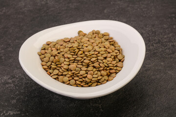 Vegan cuisine - Dry lentil heap