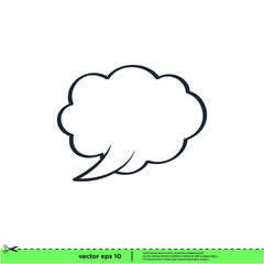 speech bubble icon vector illustration simple design element
