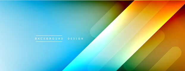 Dynamic lines abstract background. 3D shadow effects and fluid gradients. Modern overlapping forms