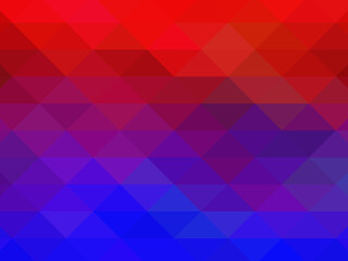 Triangular pixelation. Multi-colored pixel background. The texture consisting of multi-colored triangles.