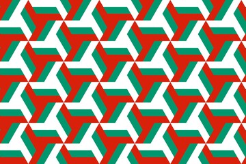Simple geometric pattern in the colors of the national flag of Bulgaria
