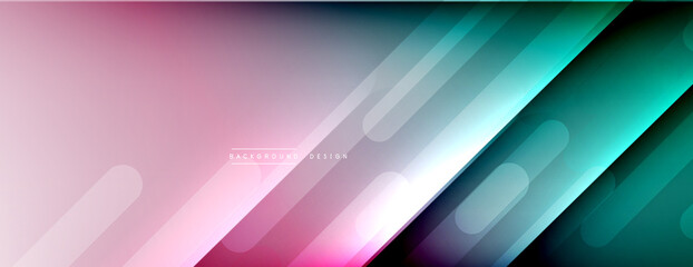 Fototapeta premium Dynamic lines abstract background. 3D shadow effects and fluid gradients. Modern overlapping forms