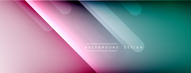 Dynamic lines abstract background. 3D shadow effects and fluid gradients. Modern overlapping forms