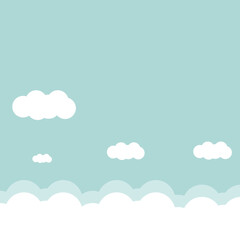 Sky clouds background vector illustration