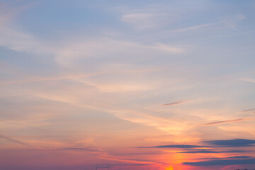 Beautiful Vibrant Sunset Sky