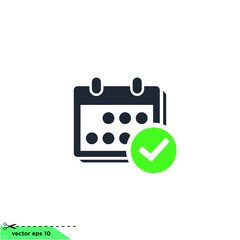 calendar agenda icon vector illustration simple design element