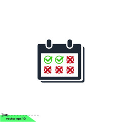 calendar agenda icon vector illustration simple design element