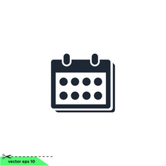 calendar agenda icon vector illustration simple design element