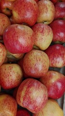 red apples on a market