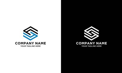 SF logo design template vector illustration