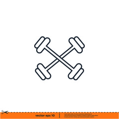 fitness gym icon vector illustration logo template