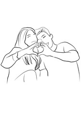 Couple in love. Happiness.