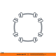 fitness gym icon vector illustration logo template