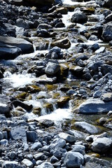 The small river near Engelberg in Switzerland. The 24th April 2021.