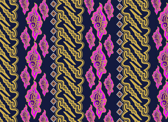 Batik Parang is one of the oldest batik motifs in Indonesia. Drawing a diagonal line from high to low diagonally intertwining symbolizes continuity