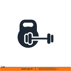 fitness gym icon vector illustration logo template