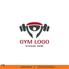 fitness gym icon vector illustration logo template